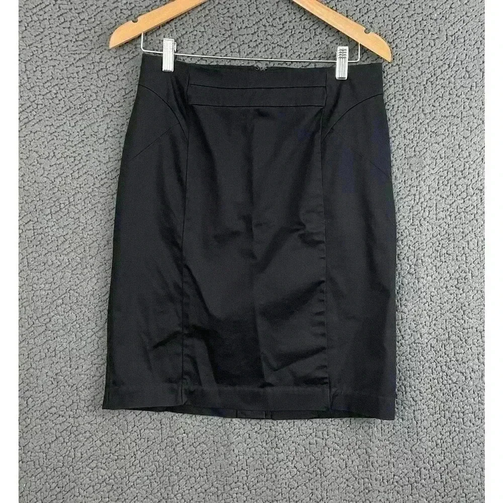 Worthington Black Pencil Skirt Womens Sz 10 Straight‎ Work Casual